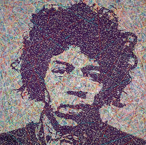 Jimi by Jim Dowie - Original Painting on Box Canvas